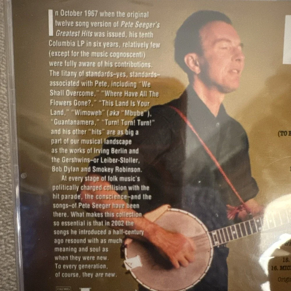 Pete Seeger's Greatest Hits by Pete Seeger CD 2002 Folk Sony 074646571125 New